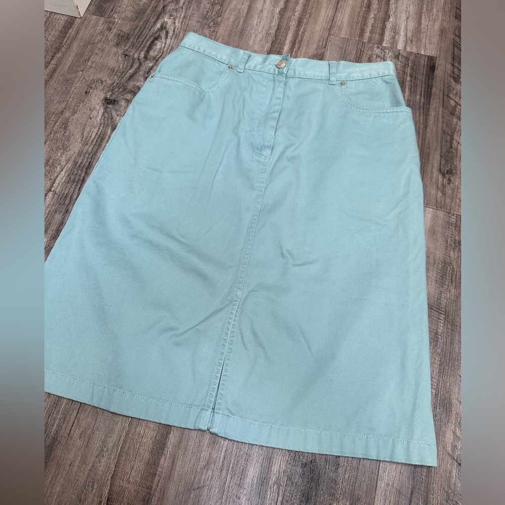 Pendleton light blue pencil skirt